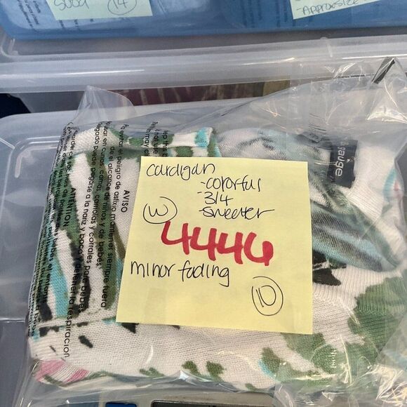 Cable & Gauge Womens Button Cardigan Colorful Print Stretch Knit Sweater S Small - Picture 12 of 12